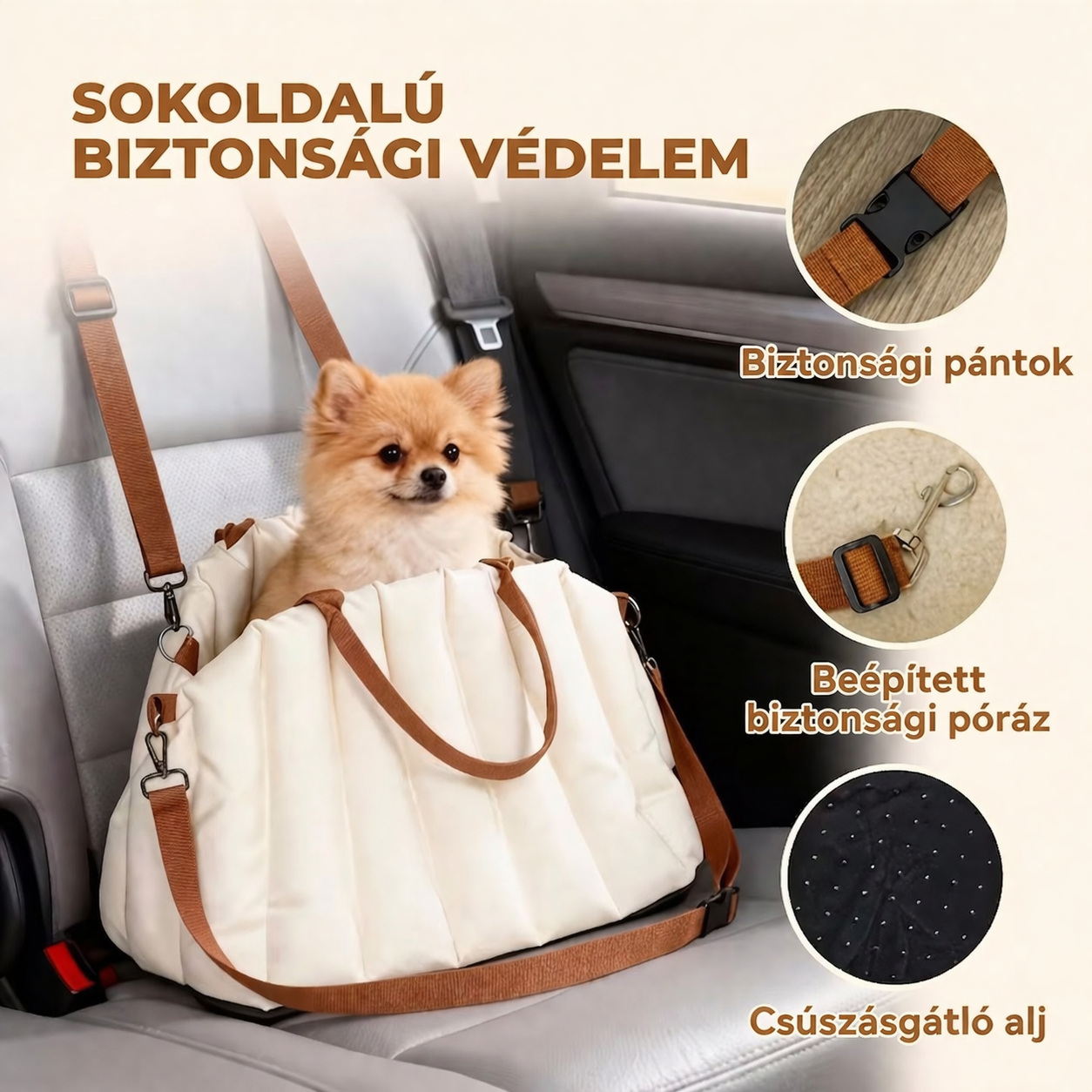 Kutyahordozó – Krém Fehér