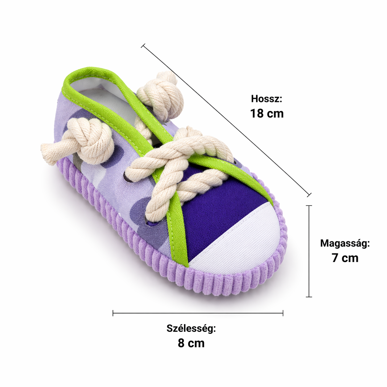 Sneaker Kutyajáték Kötélfűzővel - Lila