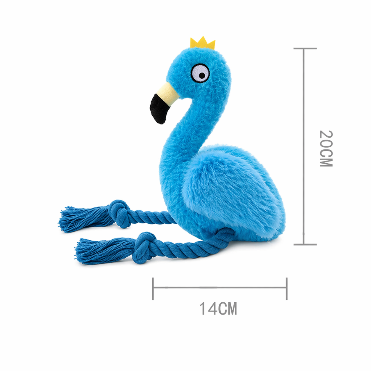 Flamingó Plüss Köteles Játék - Kék