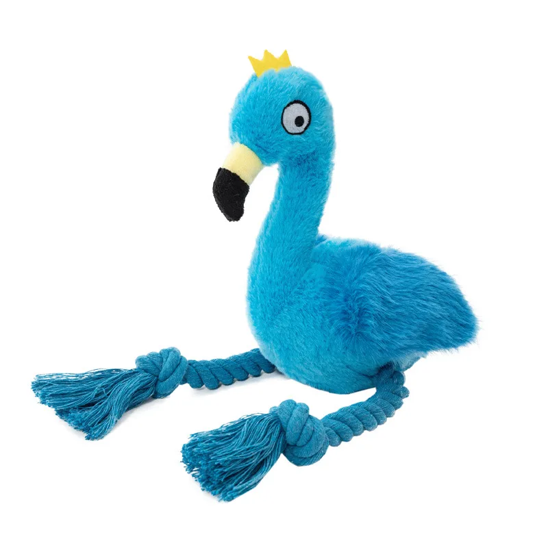 Flamingó Plüss Köteles Játék - Kék