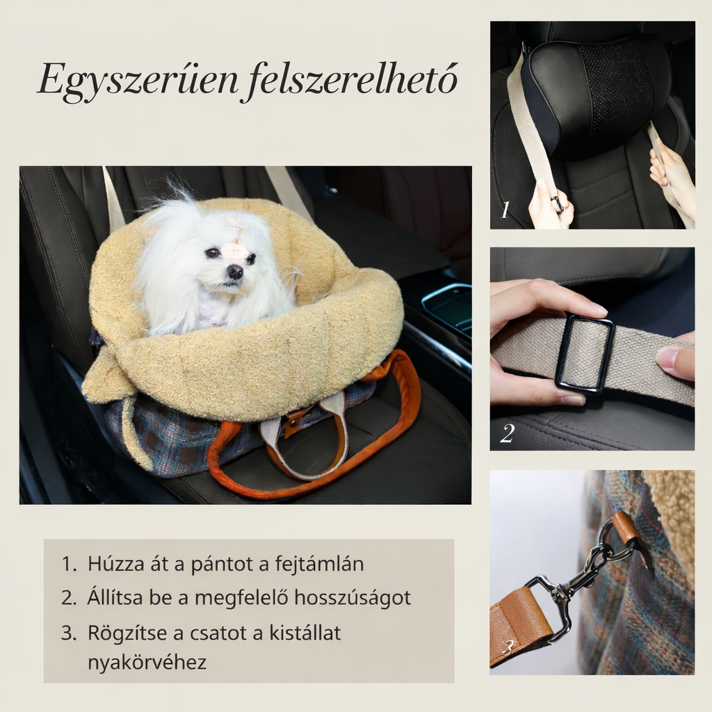 Prémium Kutyahordozó Táska – Kockás