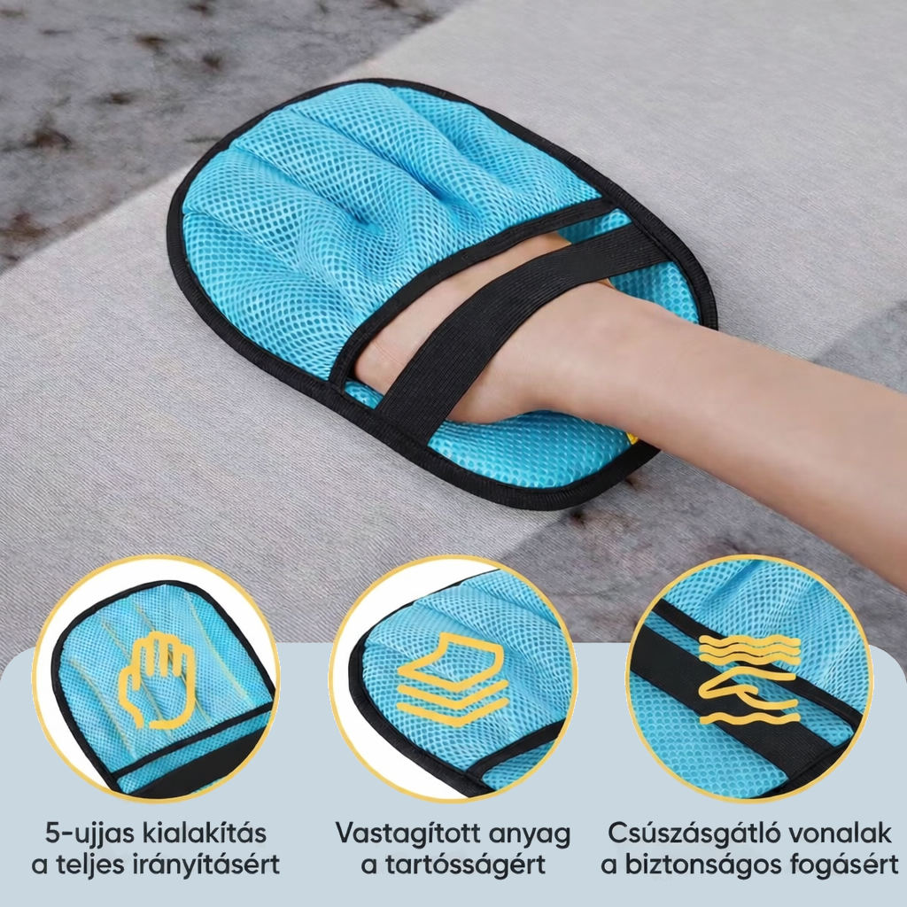 5 Ujjas Szőreltávolító Kesztyű - Kék