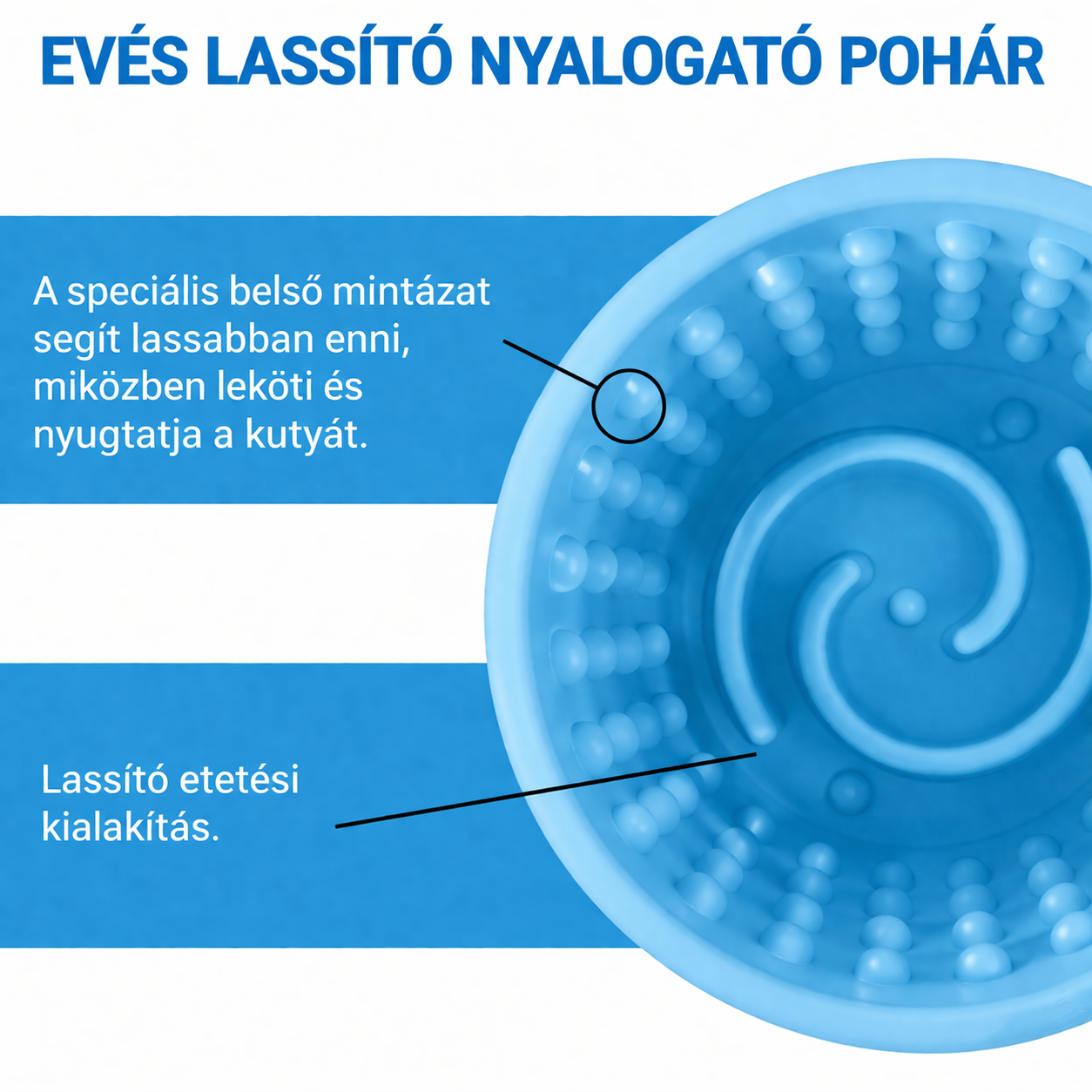 Tapadókorongos Nyalogató Pohár - Kék