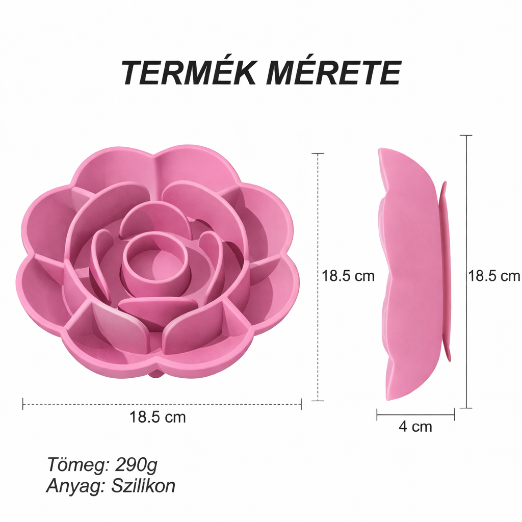Tapadókorongos Lassító Etetőtál - Rózsaszín